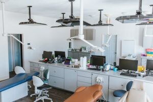 pediatric dental exam area at Sycamore Smiles